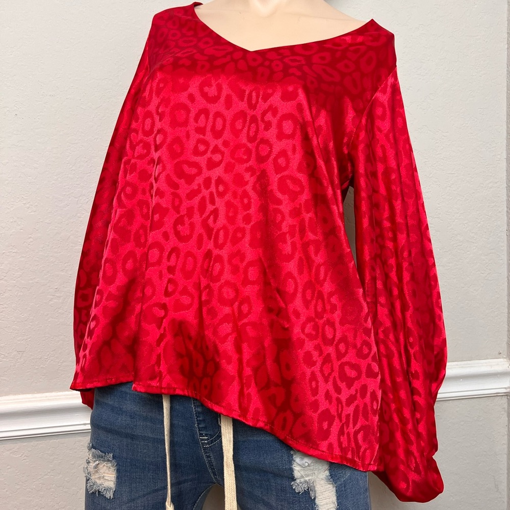 Red Cheetah Dress Shirt